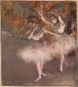 Edgar Degas Two Dancers entering the Stage oil